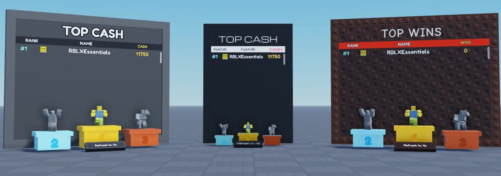 The three board designs side by side