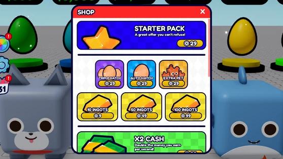 The Shop with the pet game passes