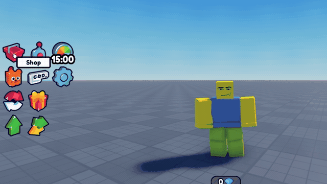 A panel opening with a bounce animation