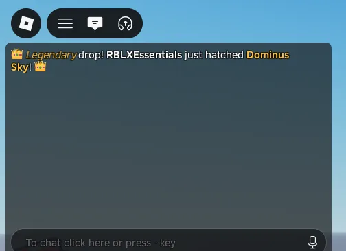 A rare hatch announced in the chat