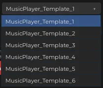 Music Player template options
